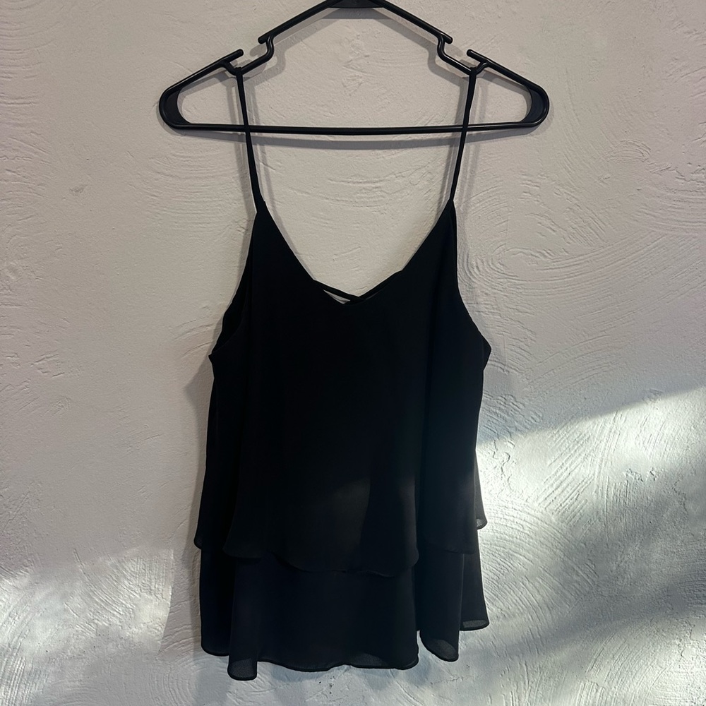 Black Tiered Tank Top